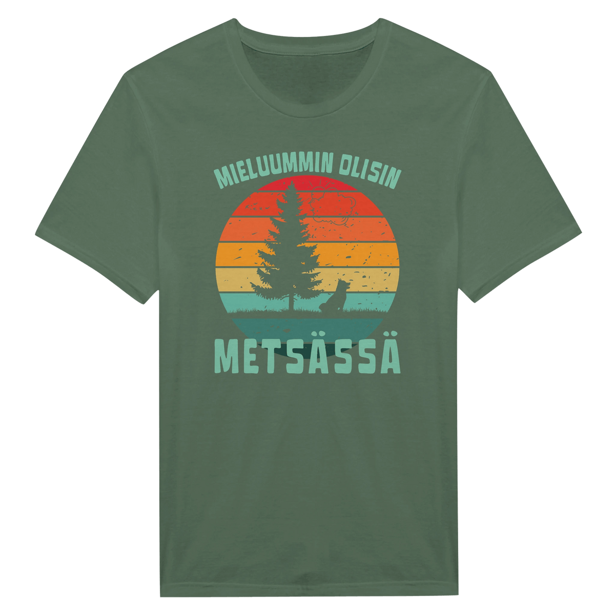 Mieluummin Olisin Metsässä Koiralla - Miesten T - paita - Mun Paita