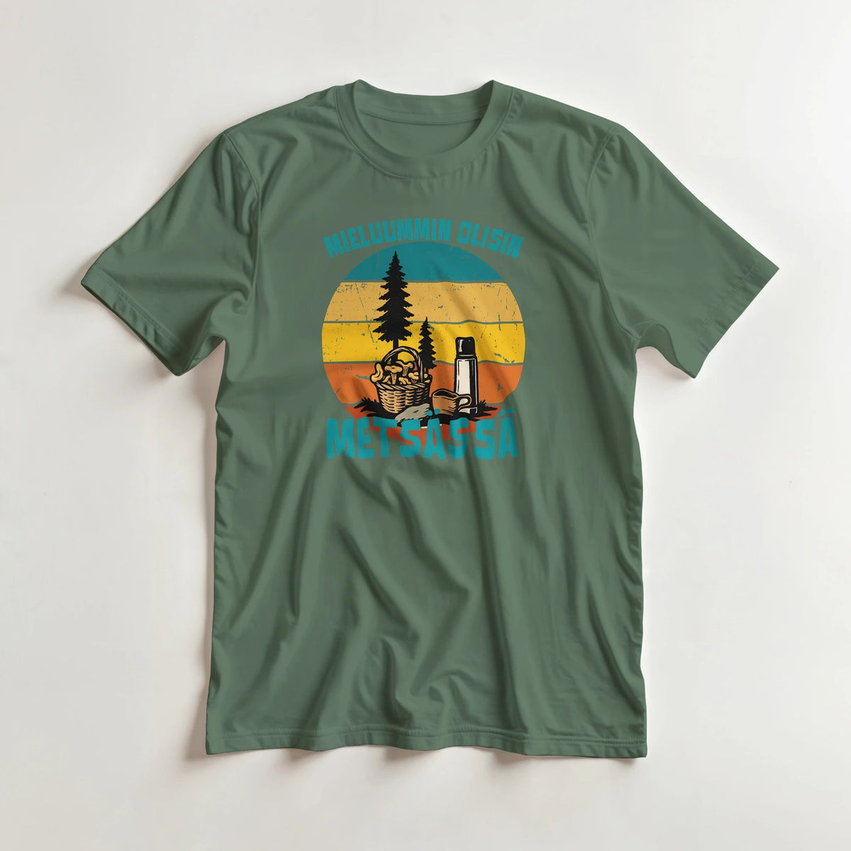Mieluummin Olisin Metsässä Sienessä - 3XL - 5XL - Mun Paita