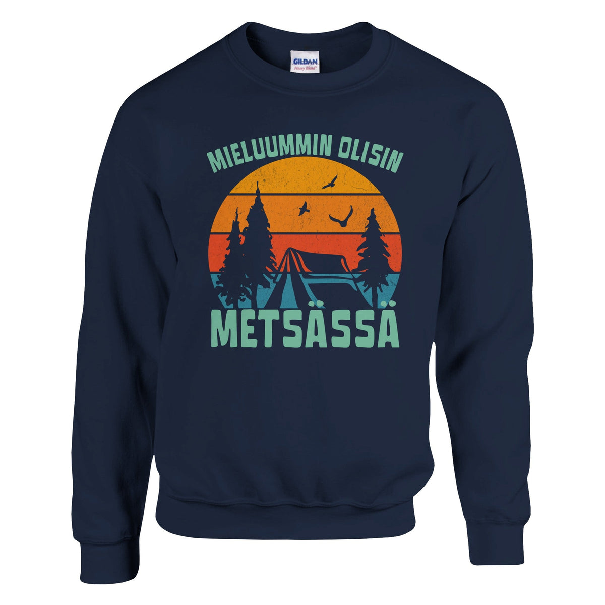 Mieluummin Olisin Metsässä v.6 - Collegepaita - Mun Paita