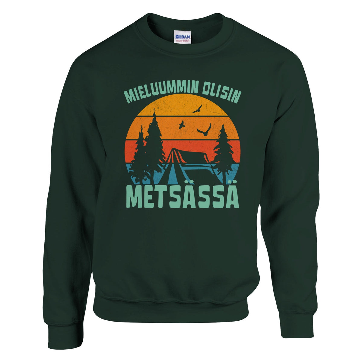Mieluummin Olisin Metsässä v.6 - Collegepaita - Mun Paita