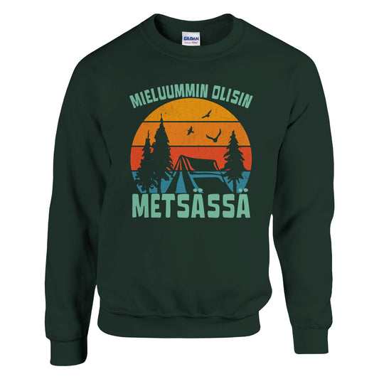 Mieluummin Olisin Metsässä v.6 - Collegepaita - Mun Paita