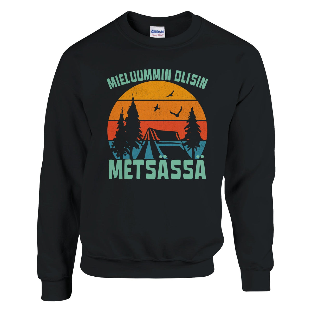 Mieluummin Olisin Metsässä v.6 - Collegepaita - Mun Paita