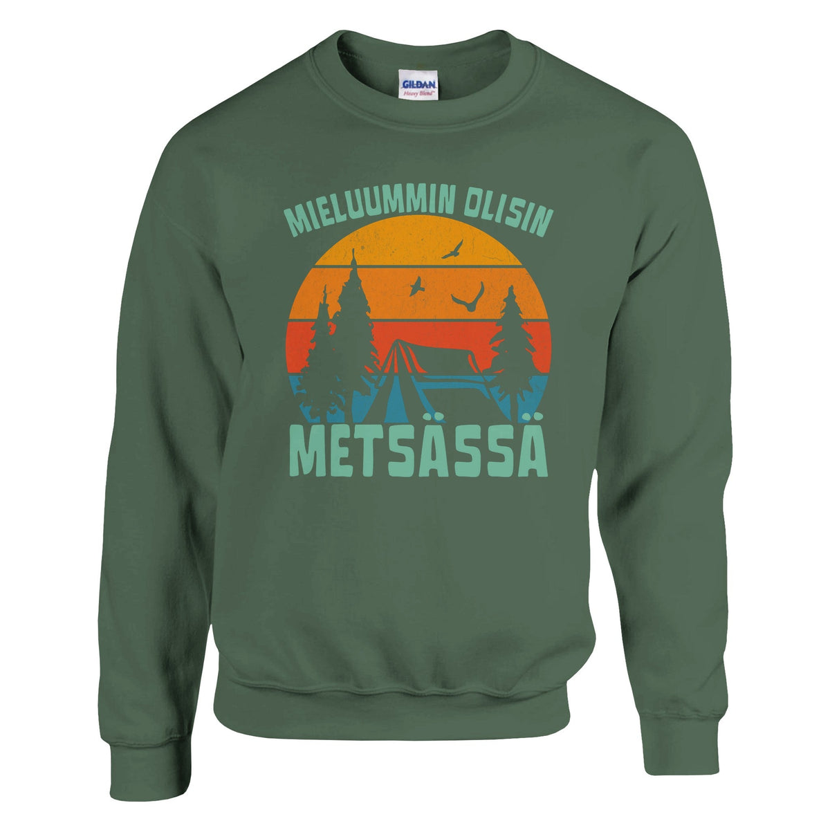 Mieluummin Olisin Metsässä v.6 - Collegepaita - Mun Paita