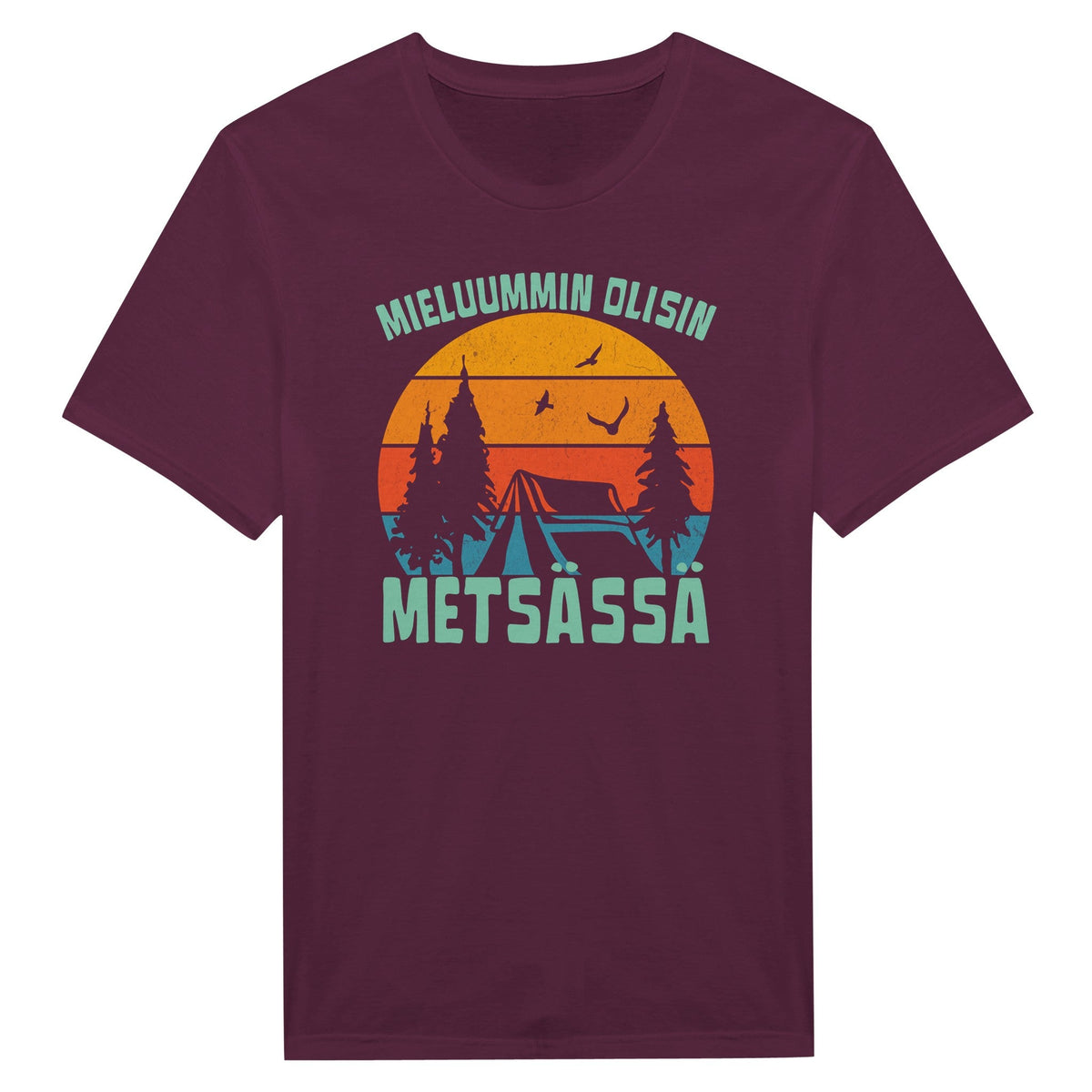 Mieluummin Olisin Metsässä v.6 - Miesten T - paita - Mun Paita