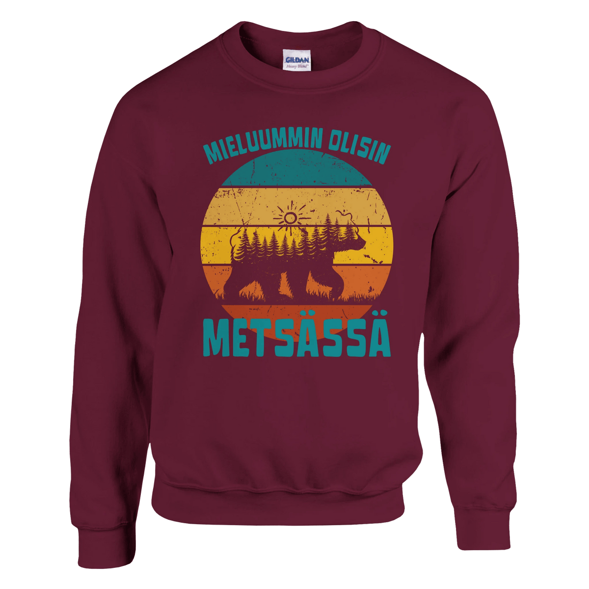 Mieluummin Olisin Metsässä v.7 - Collegepaita - Mun Paita