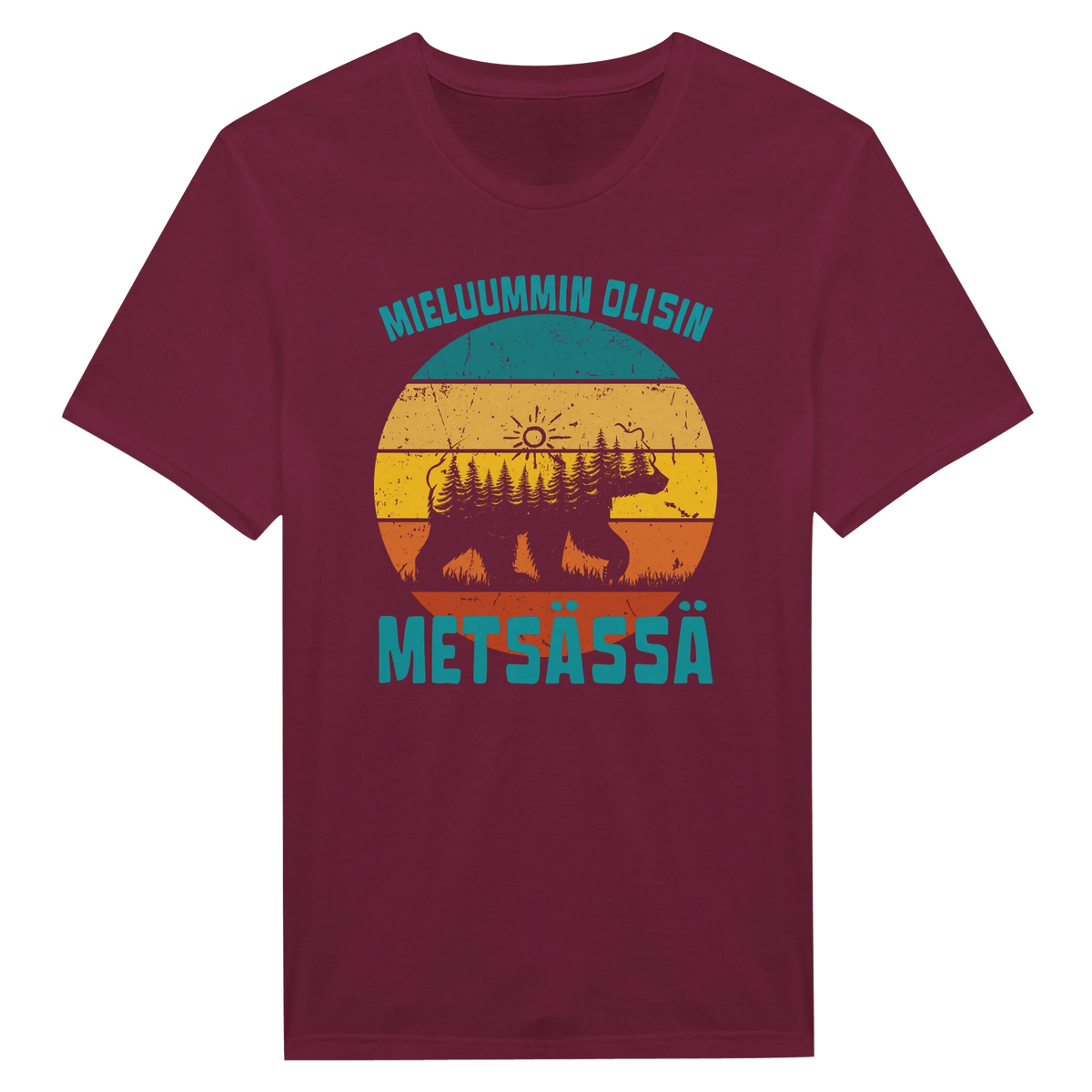 Mieluummin Olisin Metsässä v.7 - Miesten T - paita - Mun Paita