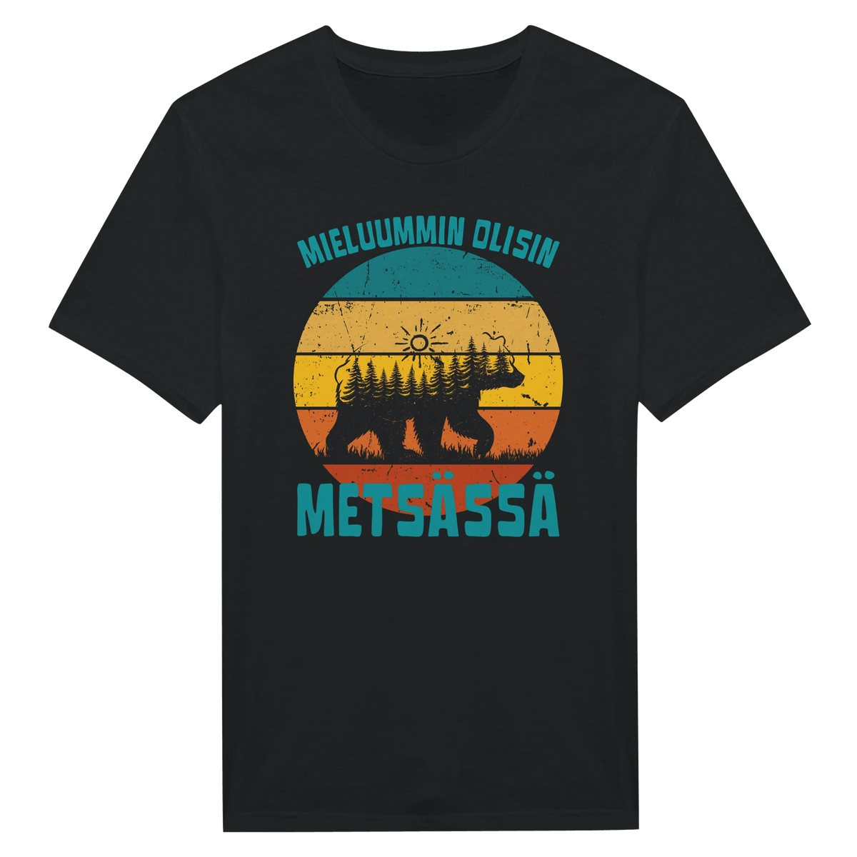 Mieluummin Olisin Metsässä v.7 - Miesten T - paita - Mun Paita