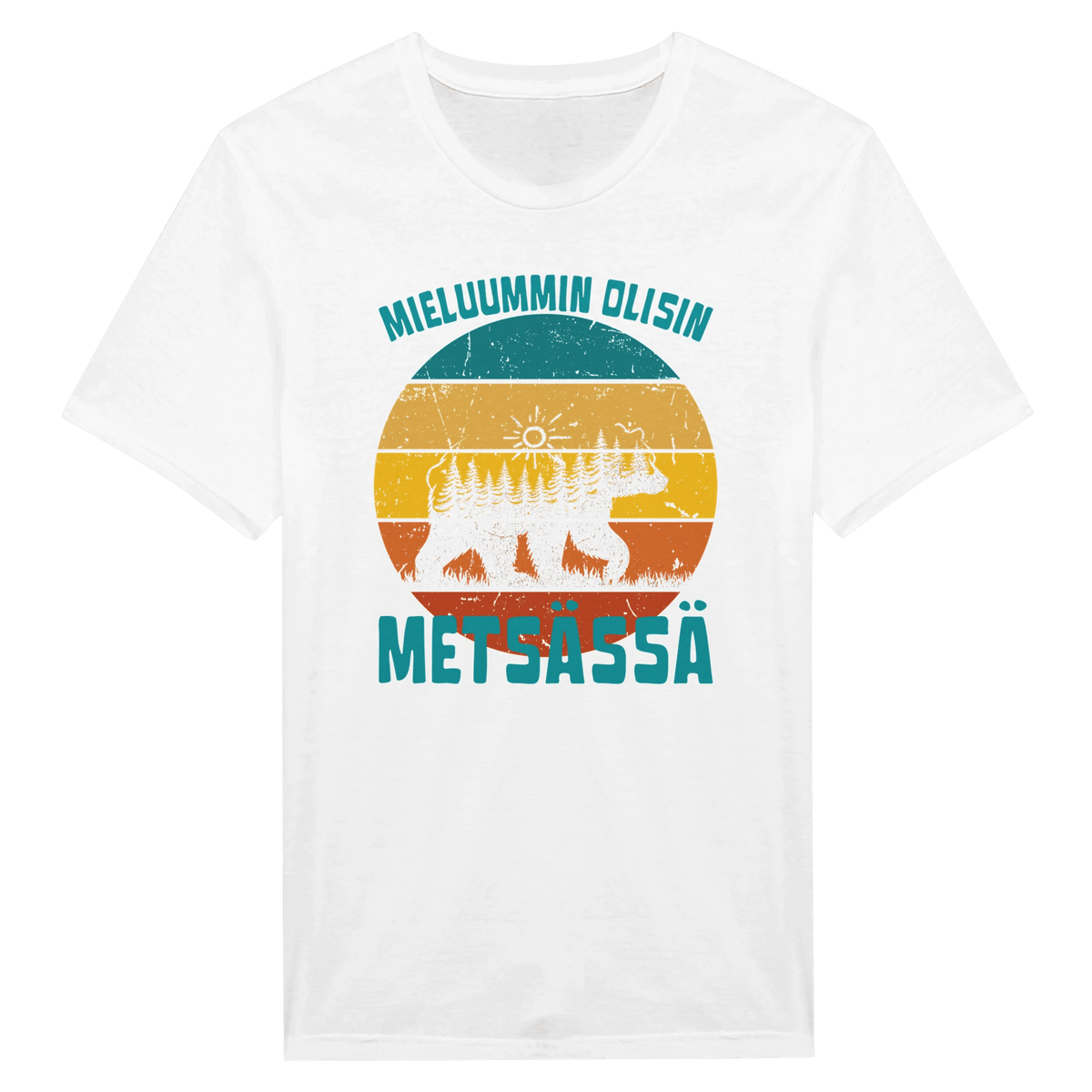 Mieluummin Olisin Metsässä v.7 - Miesten T - paita - Mun Paita