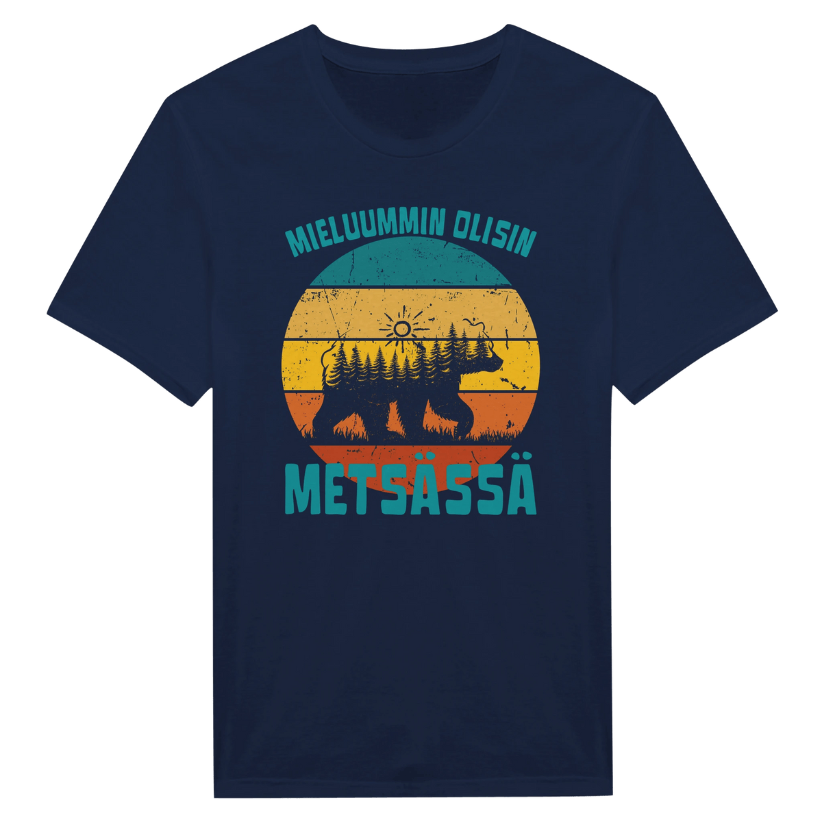 Mieluummin Olisin Metsässä v.7 - Miesten T - paita - Mun Paita
