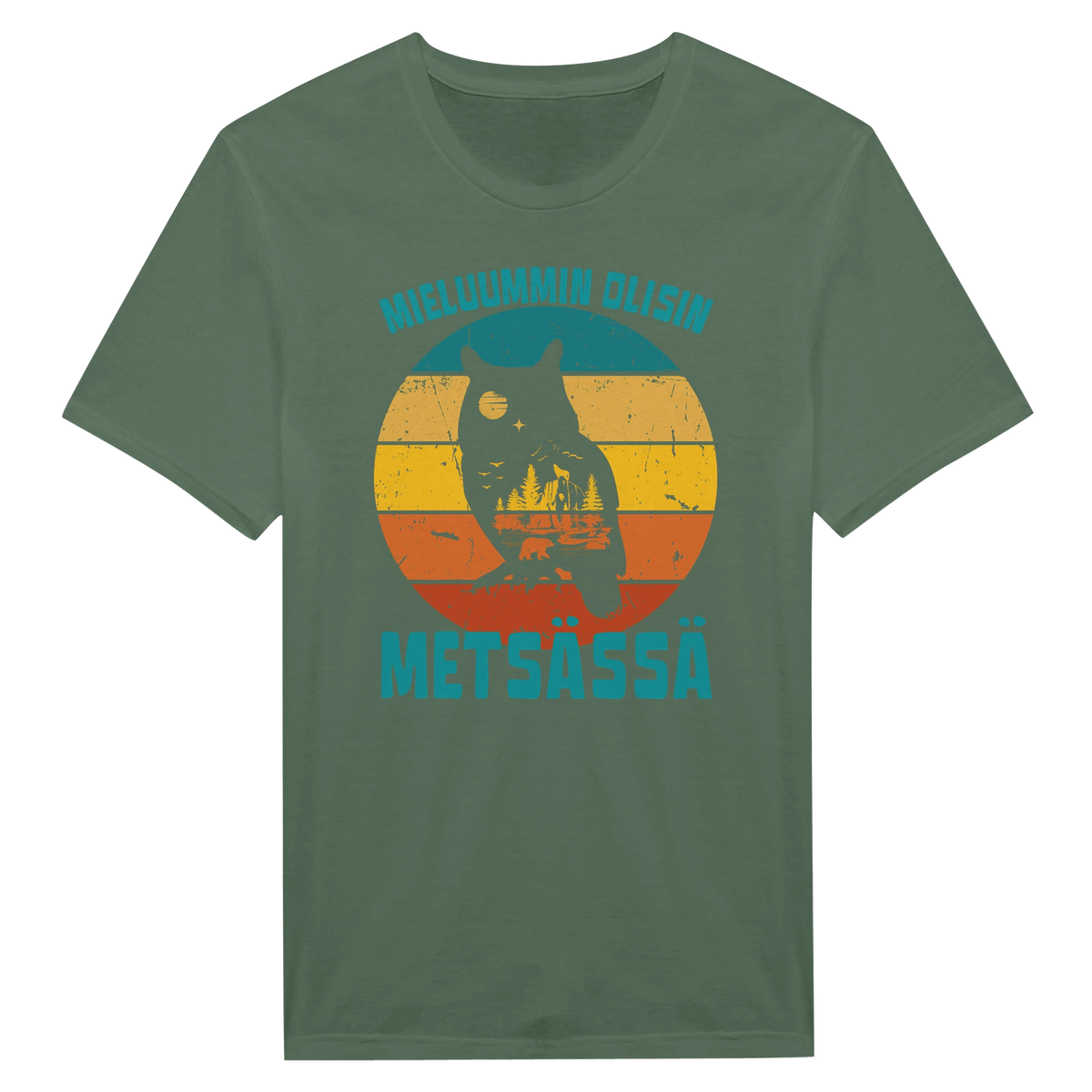 Mieluummin Olisin Metsässä v.8 - Miesten T - paita - Mun Paita