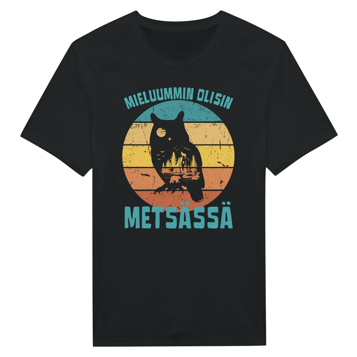 Mieluummin Olisin Metsässä v.8 - Miesten T - paita - Mun Paita