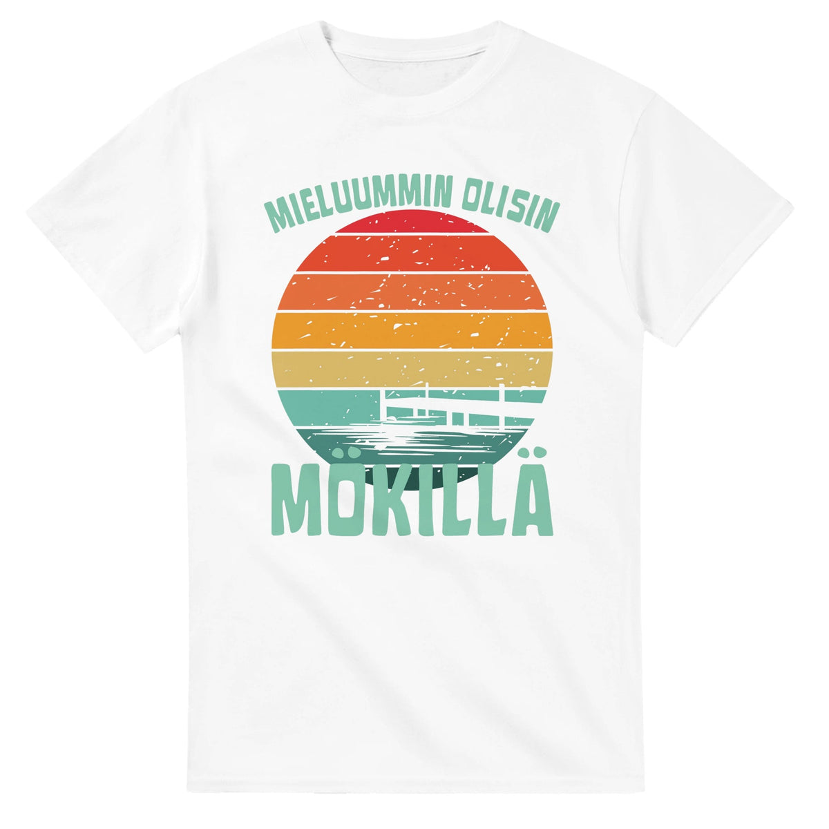 Mieluummin Olisin Mökillä Laituri - 3XL - 5XL - Mun Paita