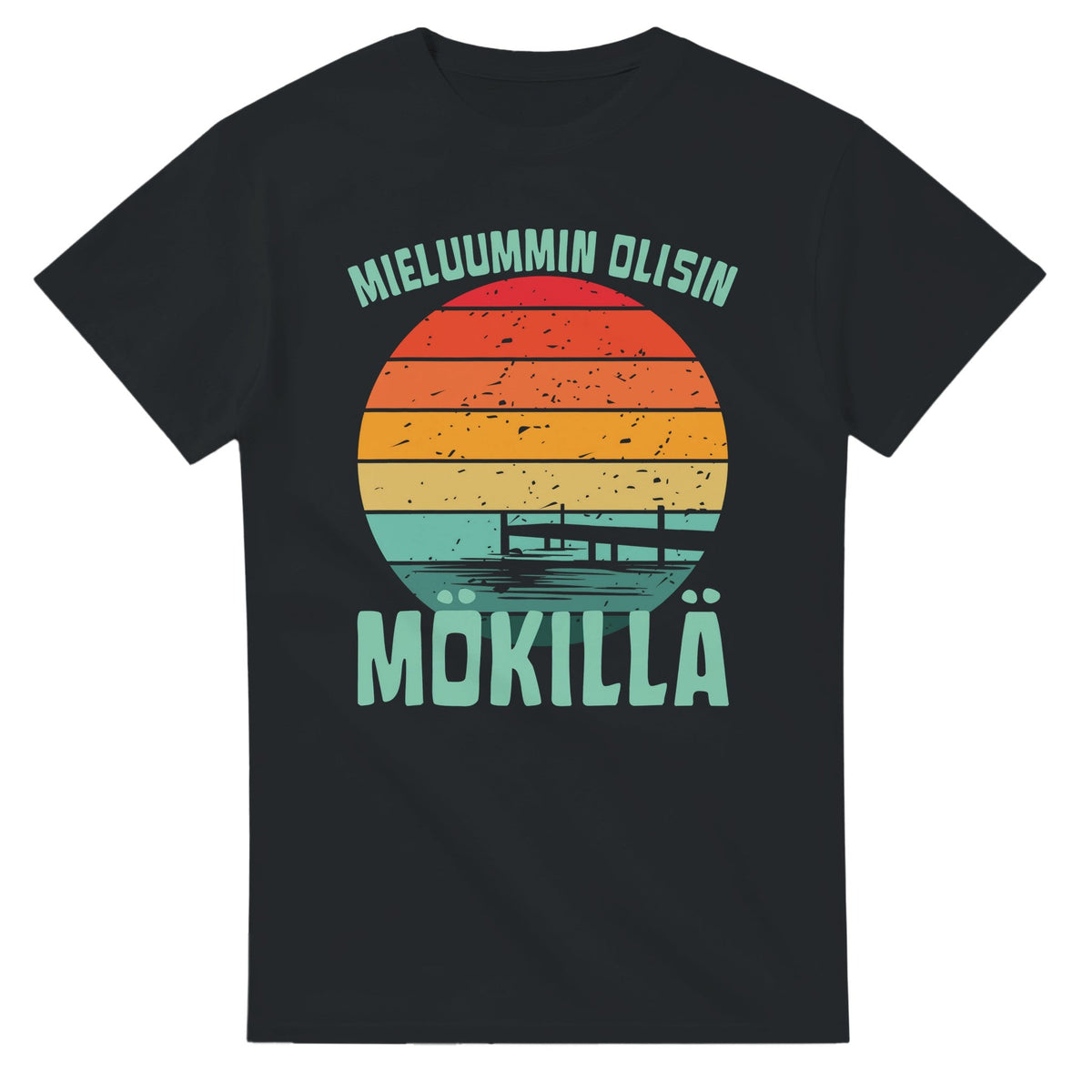 Mieluummin Olisin Mökillä Laituri - 3XL - 5XL - Mun Paita