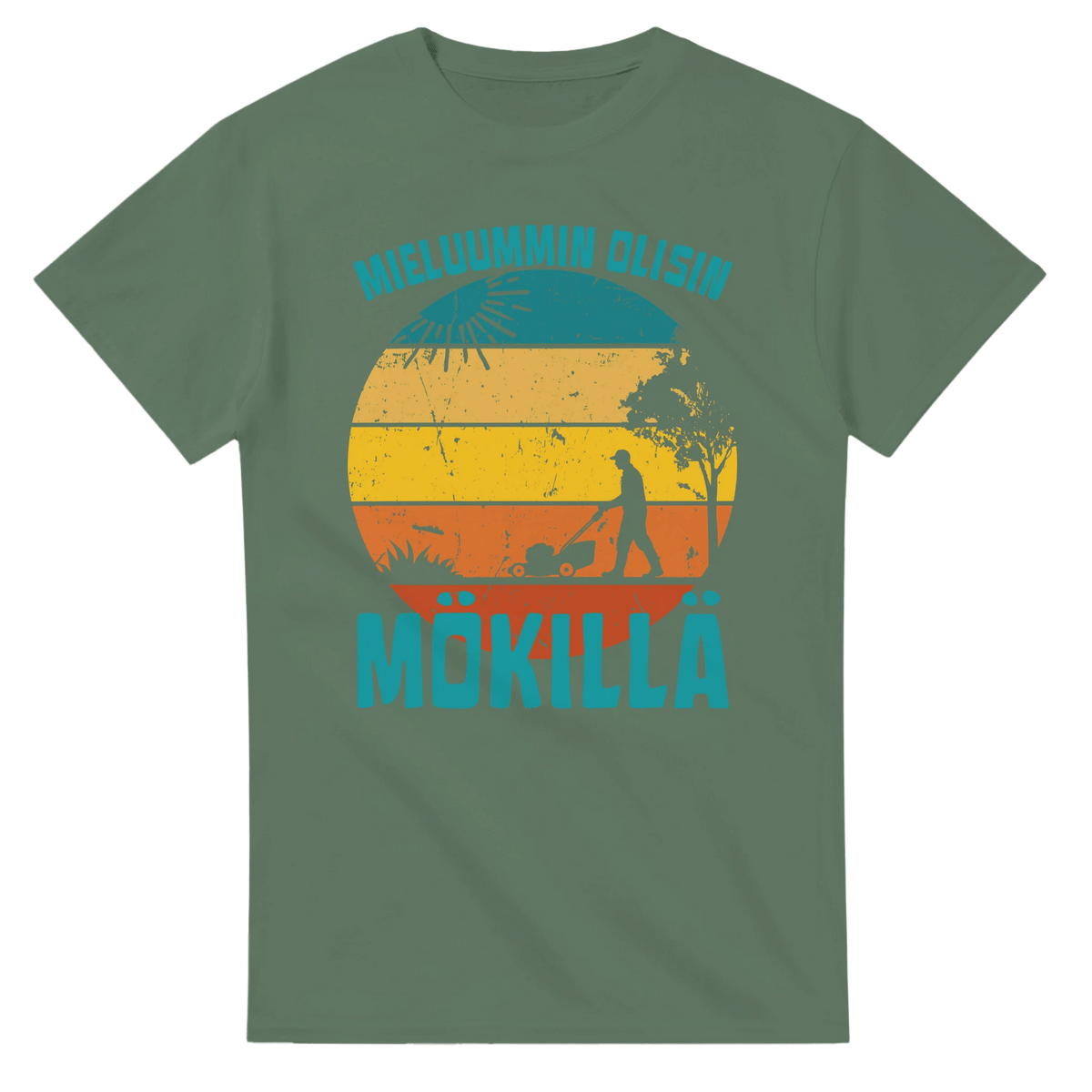 Mieluummin Olisin Mökillä Leikkaamassa Ruohoa - 3XL - 5XL - Mun Paita