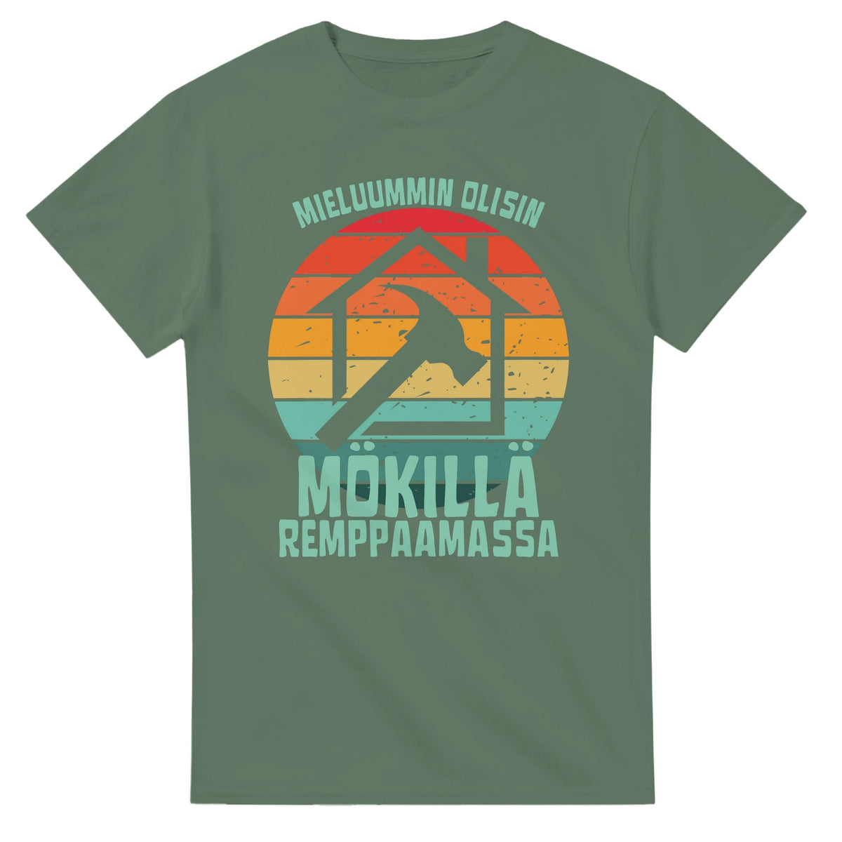 Mieluummin Olisin Mökillä Remppaamassa - 3XL - 5XL T - paita - Mun Paita