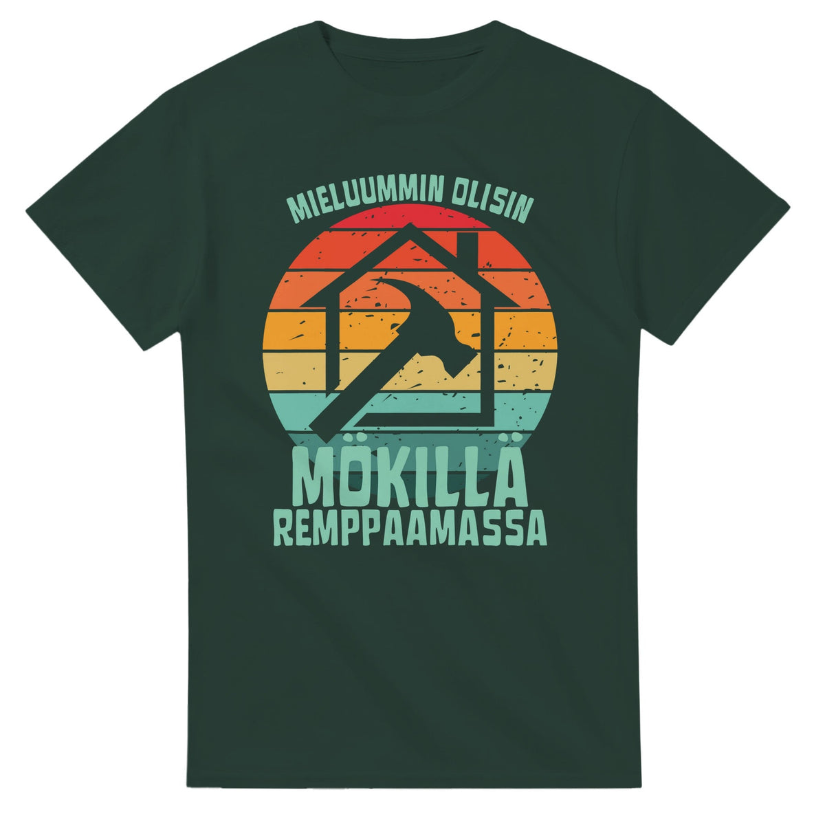Mieluummin Olisin Mökillä Remppaamassa - 3XL - 5XL T - paita - Mun Paita