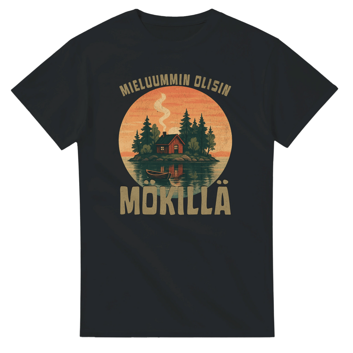 Mieluummin Olisin Mökillä Saaressa - 3XL - 5XL - Mun Paita
