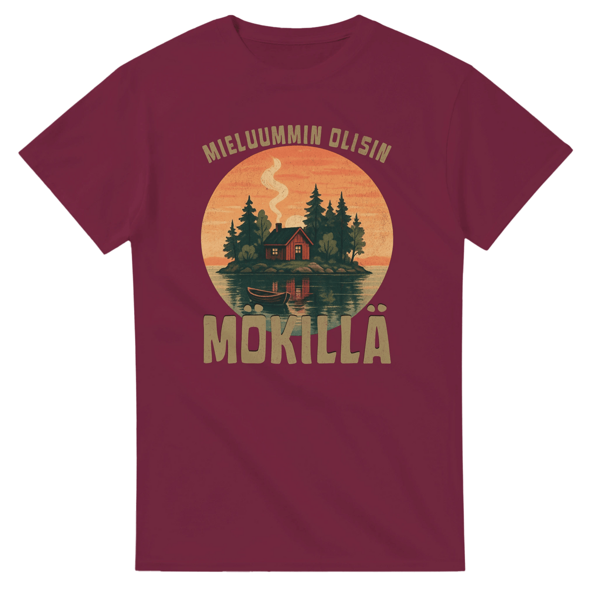 Mieluummin Olisin Mökillä Saaressa - 3XL - 5XL - Mun Paita
