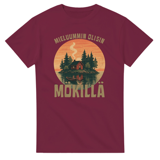 Mieluummin Olisin Mökillä Saaressa - 3XL - 5XL - Mun Paita
