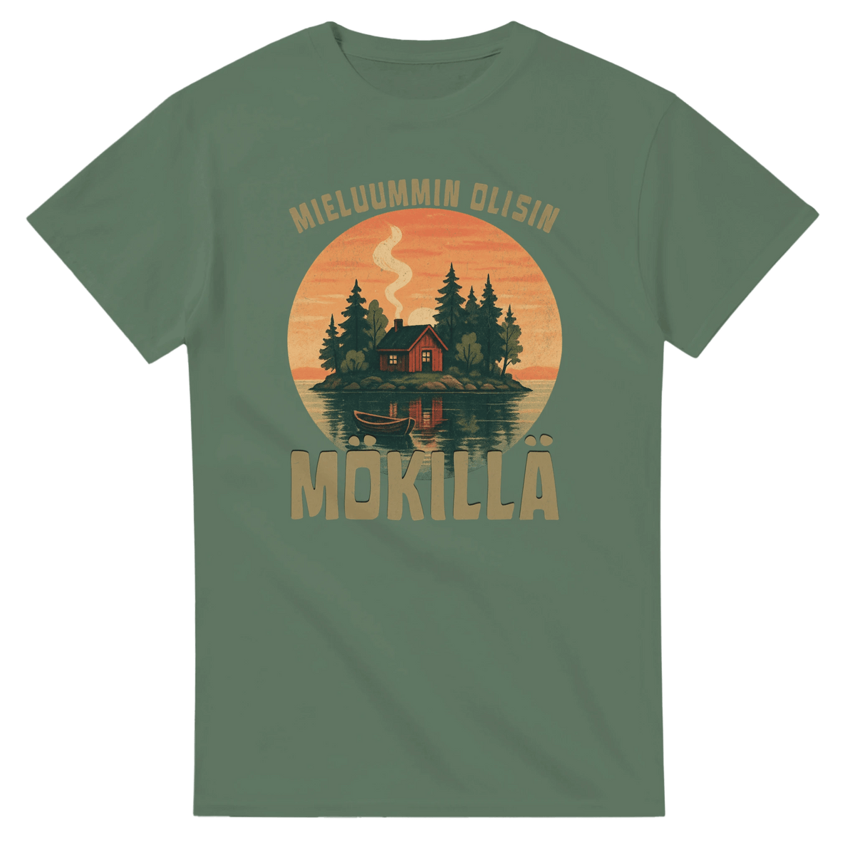 Mieluummin Olisin Mökillä Saaressa - 3XL - 5XL - Mun Paita