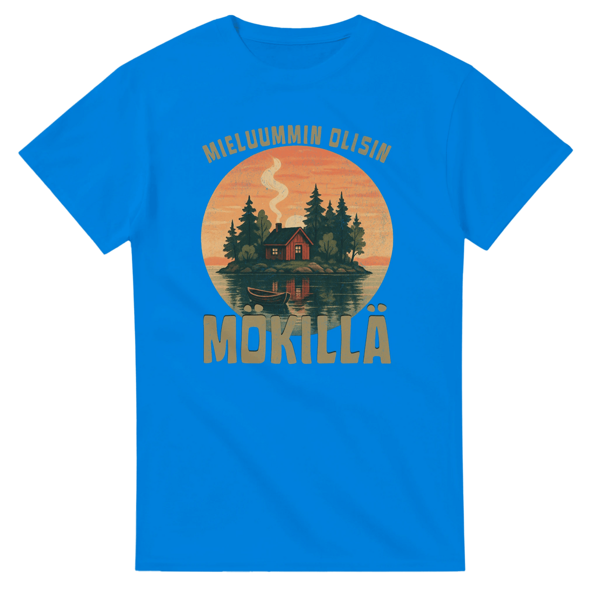 Mieluummin Olisin Mökillä Saaressa - 3XL - 5XL - Mun Paita