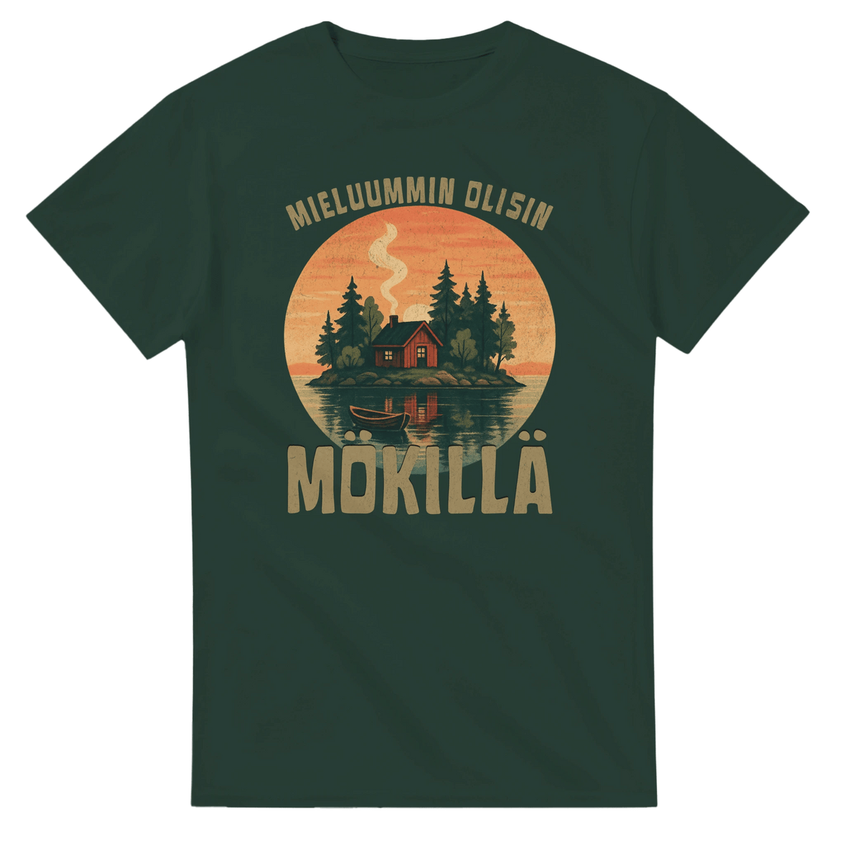 Mieluummin Olisin Mökillä Saaressa - 3XL - 5XL - Mun Paita
