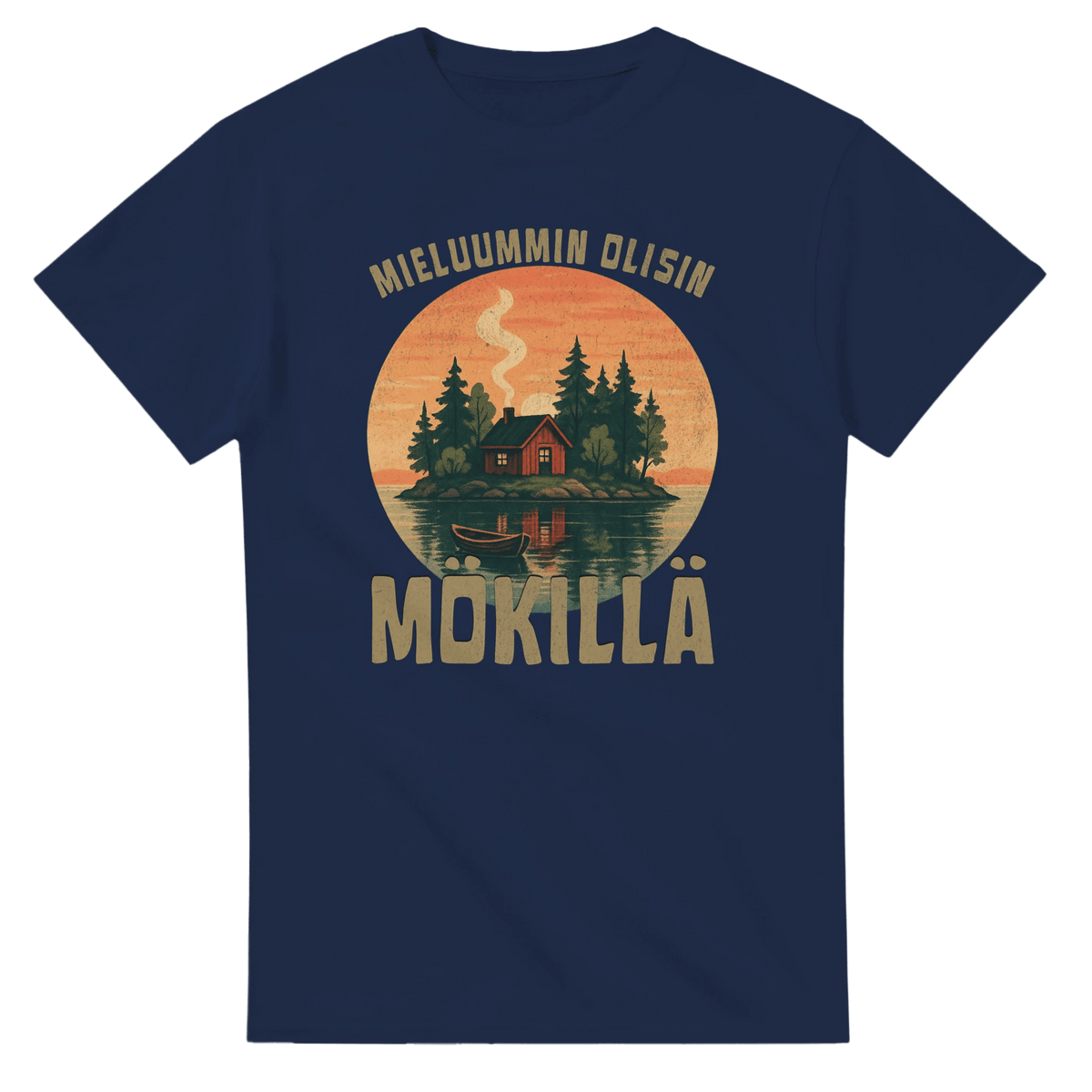 Mieluummin Olisin Mökillä Saaressa - 3XL - 5XL - Mun Paita