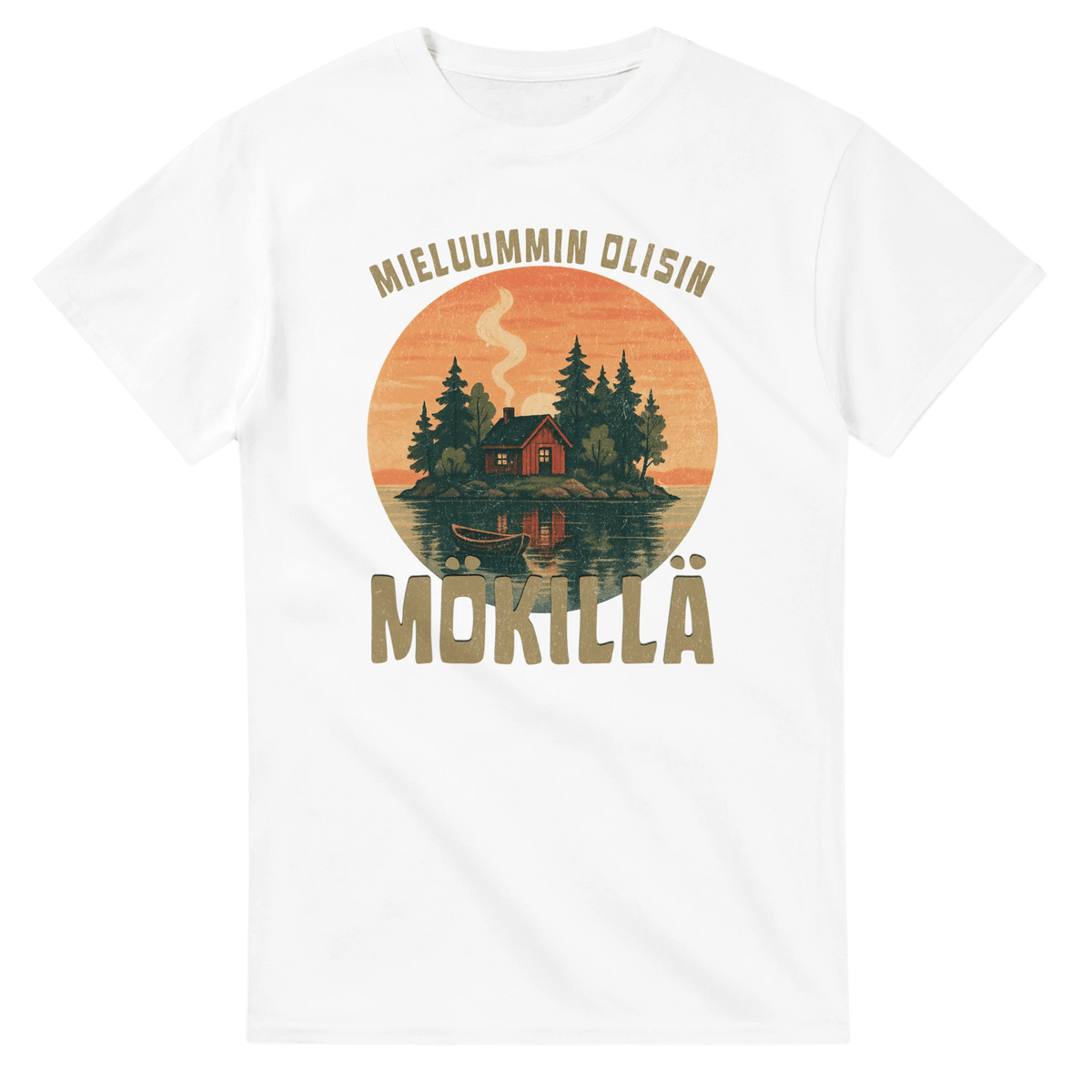 Mieluummin Olisin Mökillä Saaressa - 3XL - 5XL - Mun Paita