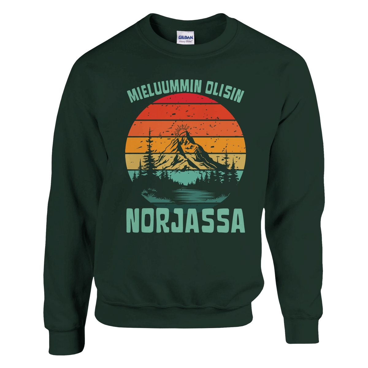 Mieluummin Olisin Norjassa v.2 - Collegepaita - Mun Paita