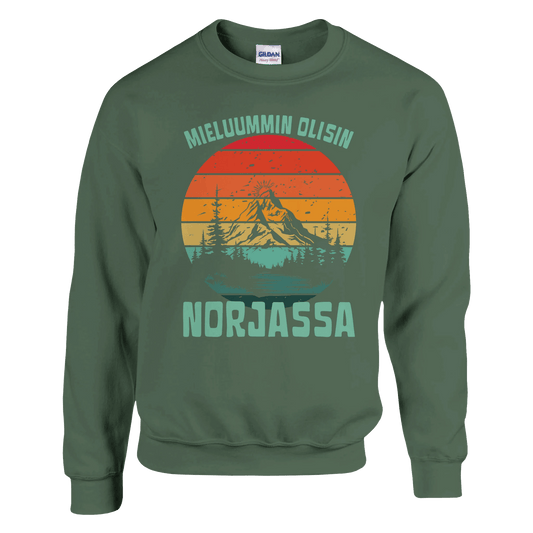 Mieluummin Olisin Norjassa v.2 - Collegepaita - Mun Paita