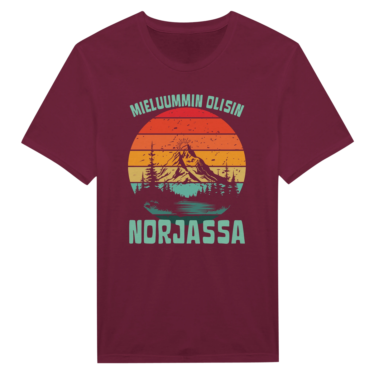 Mieluummin Olisin Norjassa v.2 - Miesten T - paita - Mun Paita