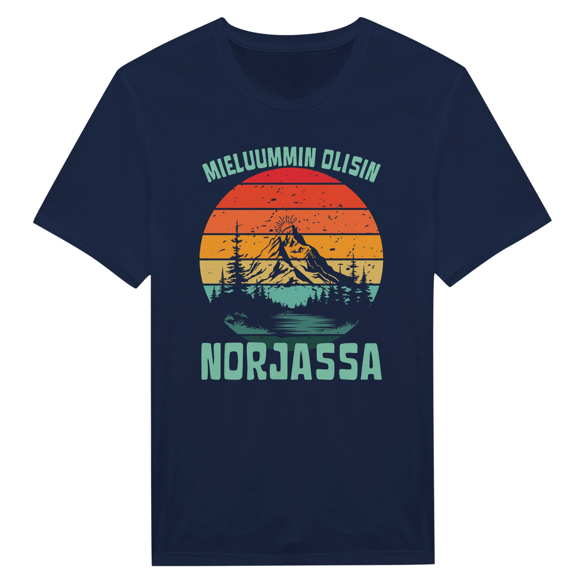 Mieluummin Olisin Norjassa v.2 - Miesten T - paita - Mun Paita