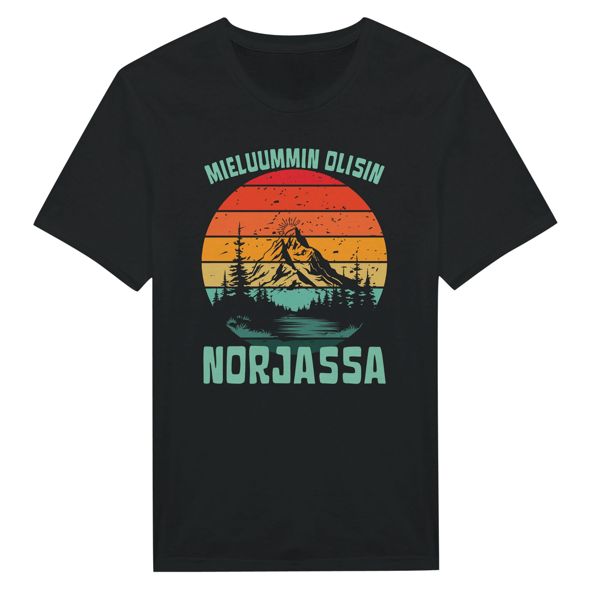 Mieluummin Olisin Norjassa v.2 - Miesten T - paita - Mun Paita