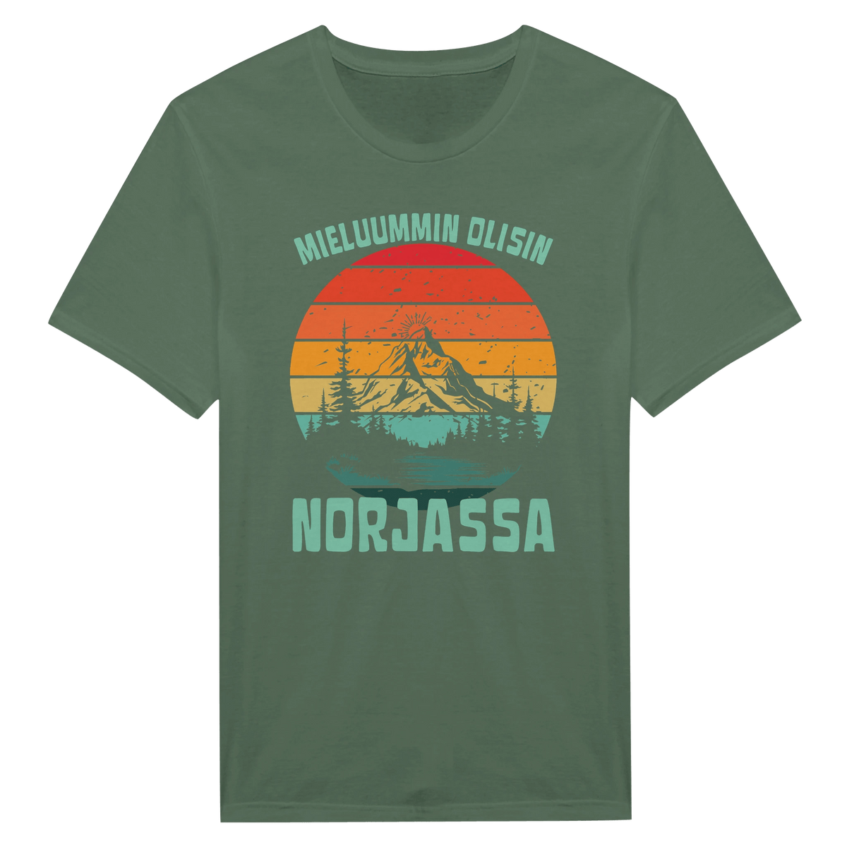 Mieluummin Olisin Norjassa v.2 - Miesten T - paita - Mun Paita