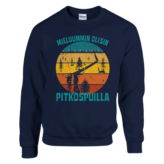 Mieluummin Olisin Pitkospuilla - Collegepaita - Mun Paita