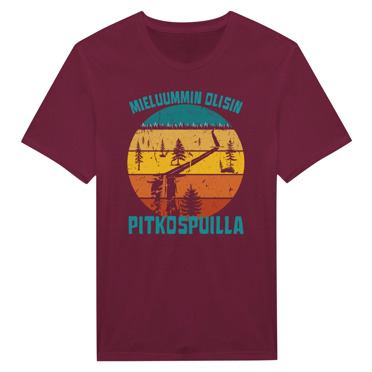 Mieluummin Olisin Pitkospuilla - Miesten T - paita - Mun Paita