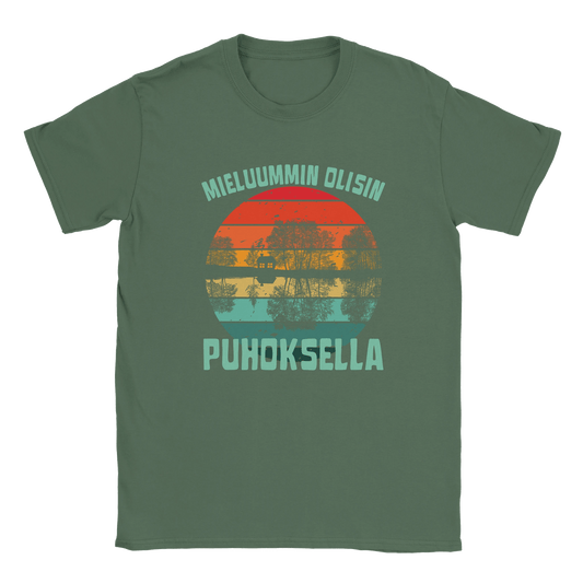 Mieluummin Olisin Puhoksella - Miesten T - paita - Mun Paita