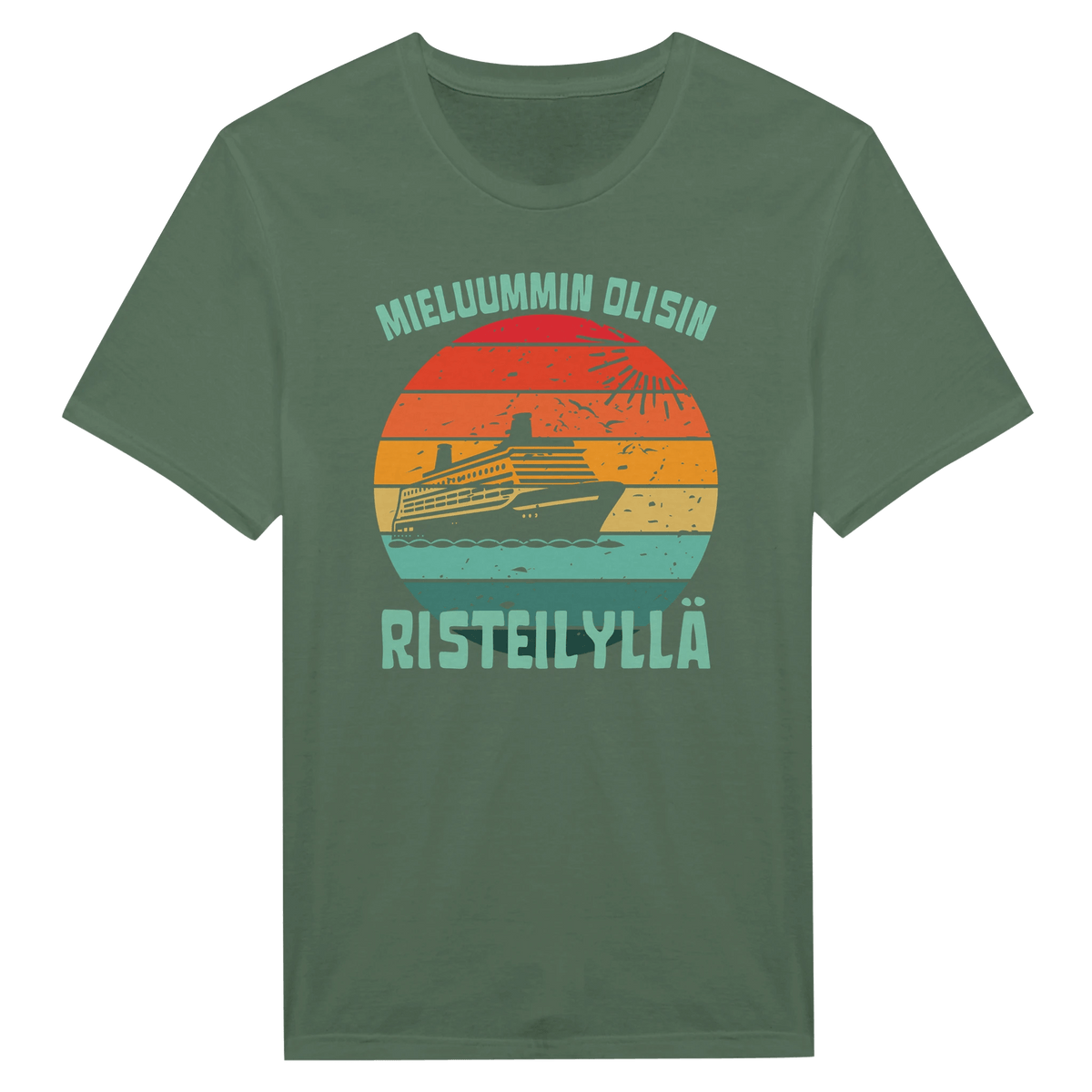 Mieluummin Olisin Risteilyllä - Miesten T - paita - Mun Paita
