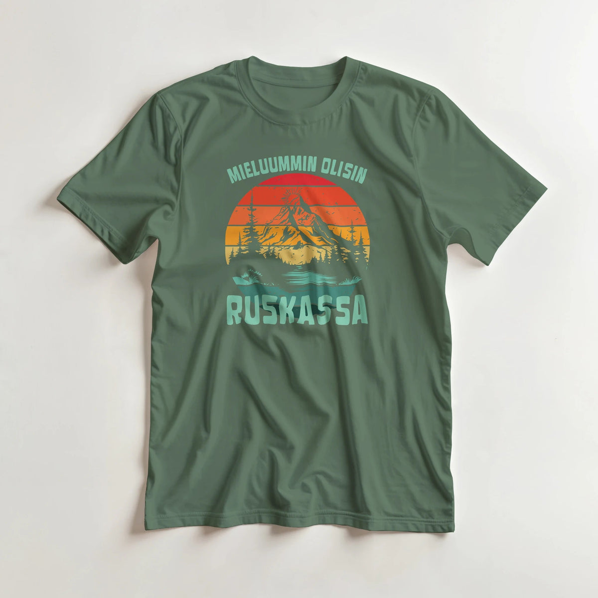 Mieluummin Olisin Ruskassa - 3XL - 5XL T - paita - Mun Paita