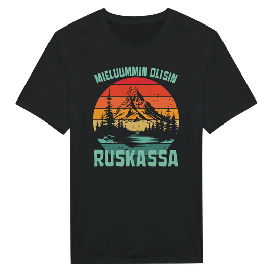 Mieluummin Olisin Ruskassa - Miesten T - paita - Mun Paita