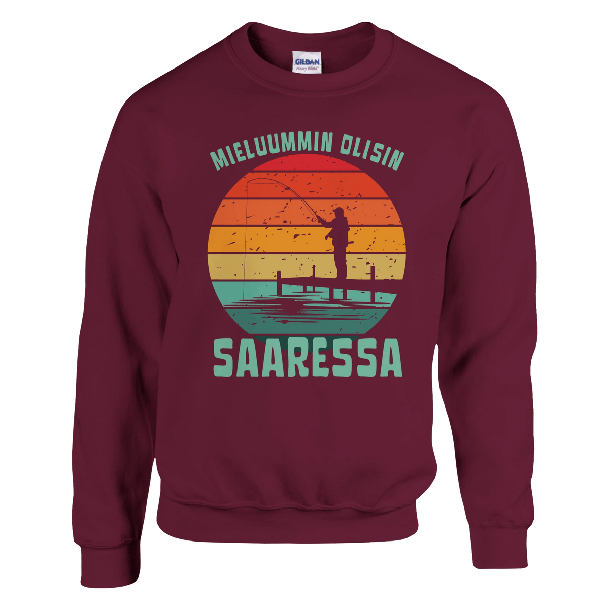 Mieluummin Olisin Saaressa v.2 - Collegepaita - Mun Paita