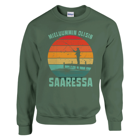 Mieluummin Olisin Saaressa v.2 - Collegepaita - Mun Paita