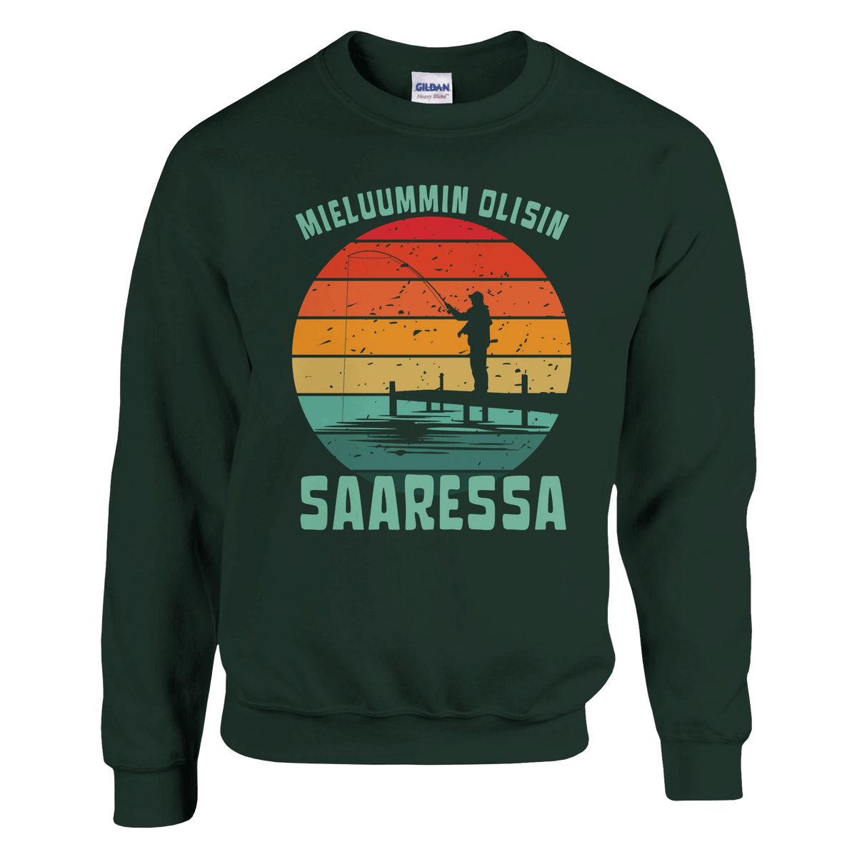 Mieluummin Olisin Saaressa v.2 - Collegepaita - Mun Paita
