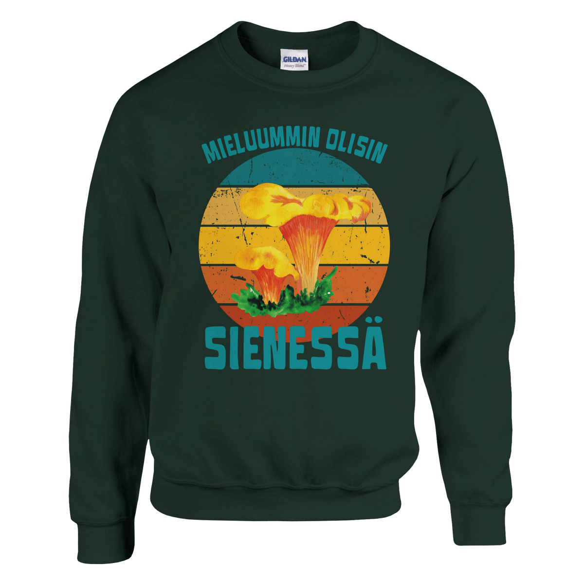 Mieluummin Olisin Sienessä, Kantarelli - Collegepaita - Mun Paita