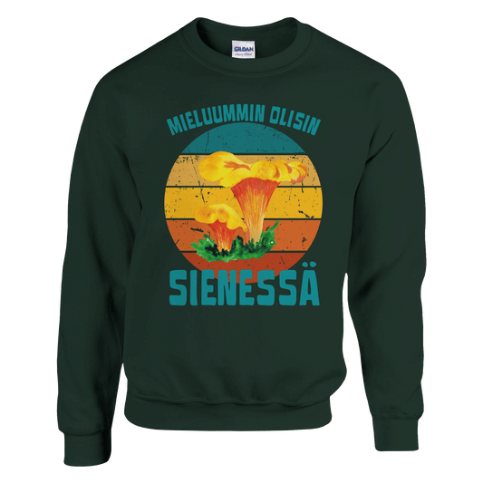 Mieluummin Olisin Sienessä, Kantarelli - Collegepaita - Mun Paita