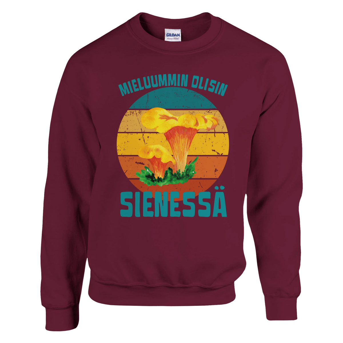 Mieluummin Olisin Sienessä, Kantarelli - Collegepaita - Mun Paita