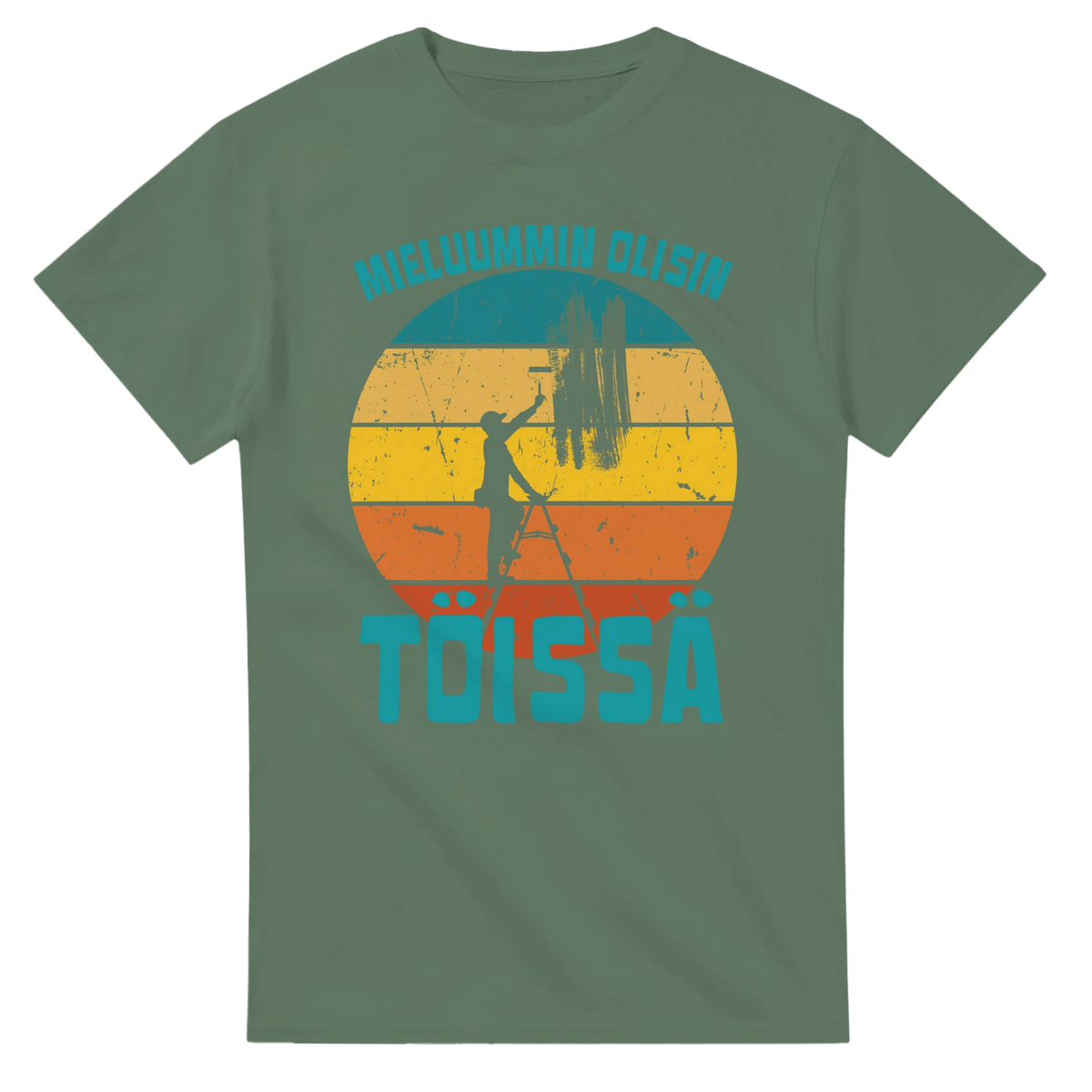 Mieluummin Olisin Töissä (Maalari) - 3XL - 5XL - Mun Paita
