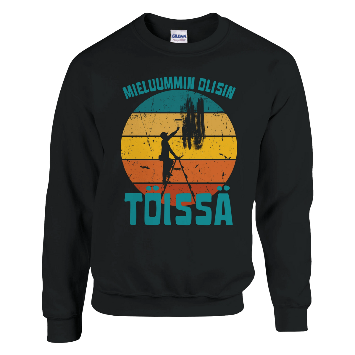 Mieluummin Olisin Töissä (Maalari) - Collegepaita - Mun Paita