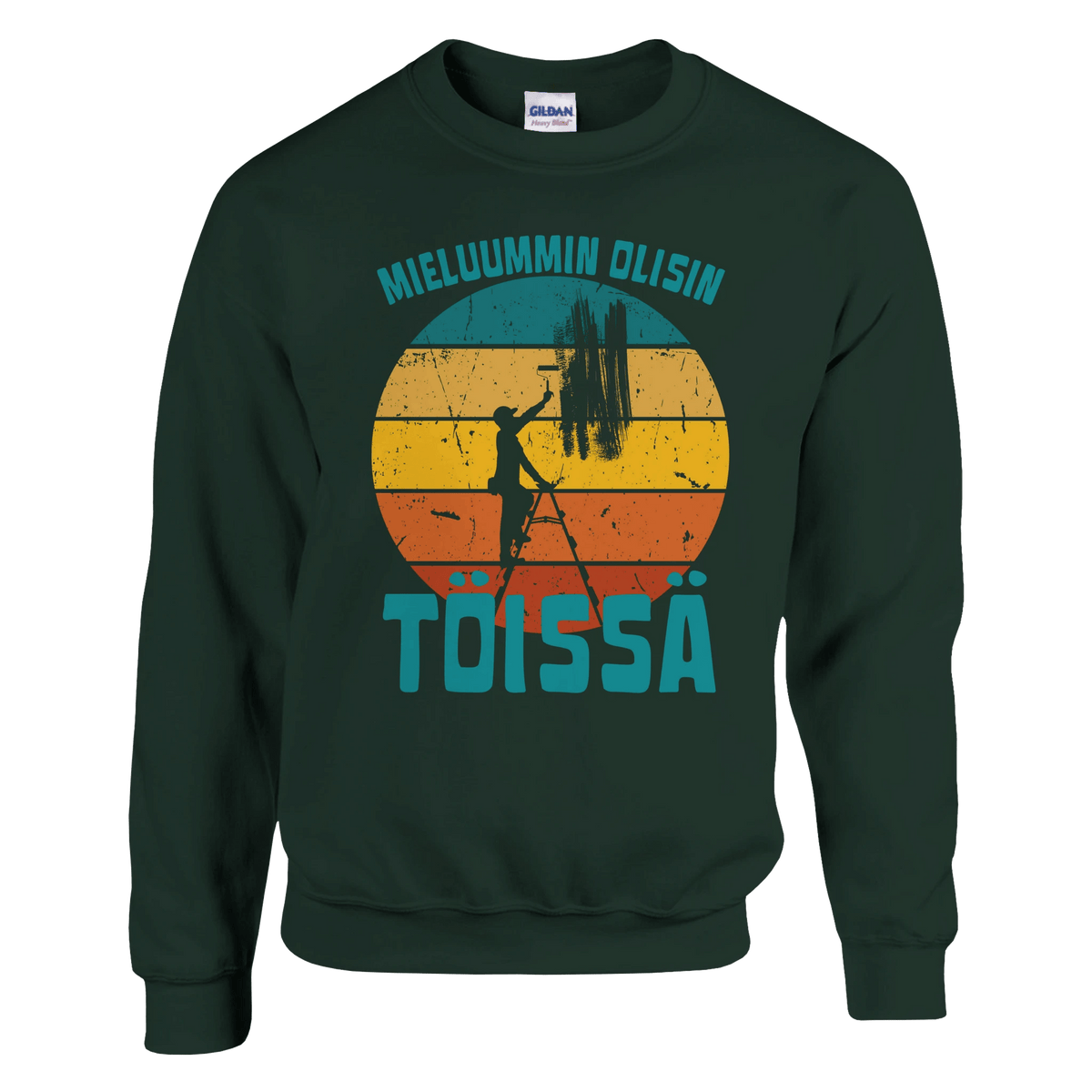 Mieluummin Olisin Töissä (Maalari) - Collegepaita - Mun Paita