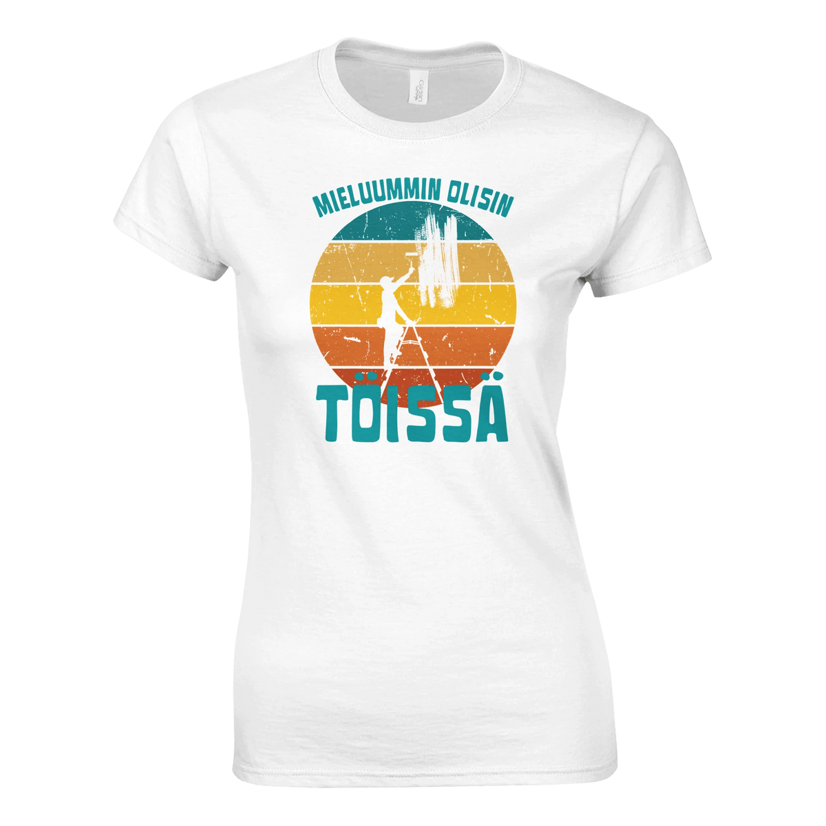 Mieluummin Olisin Töissä (Maalari) - Naisten T - paita - Mun Paita